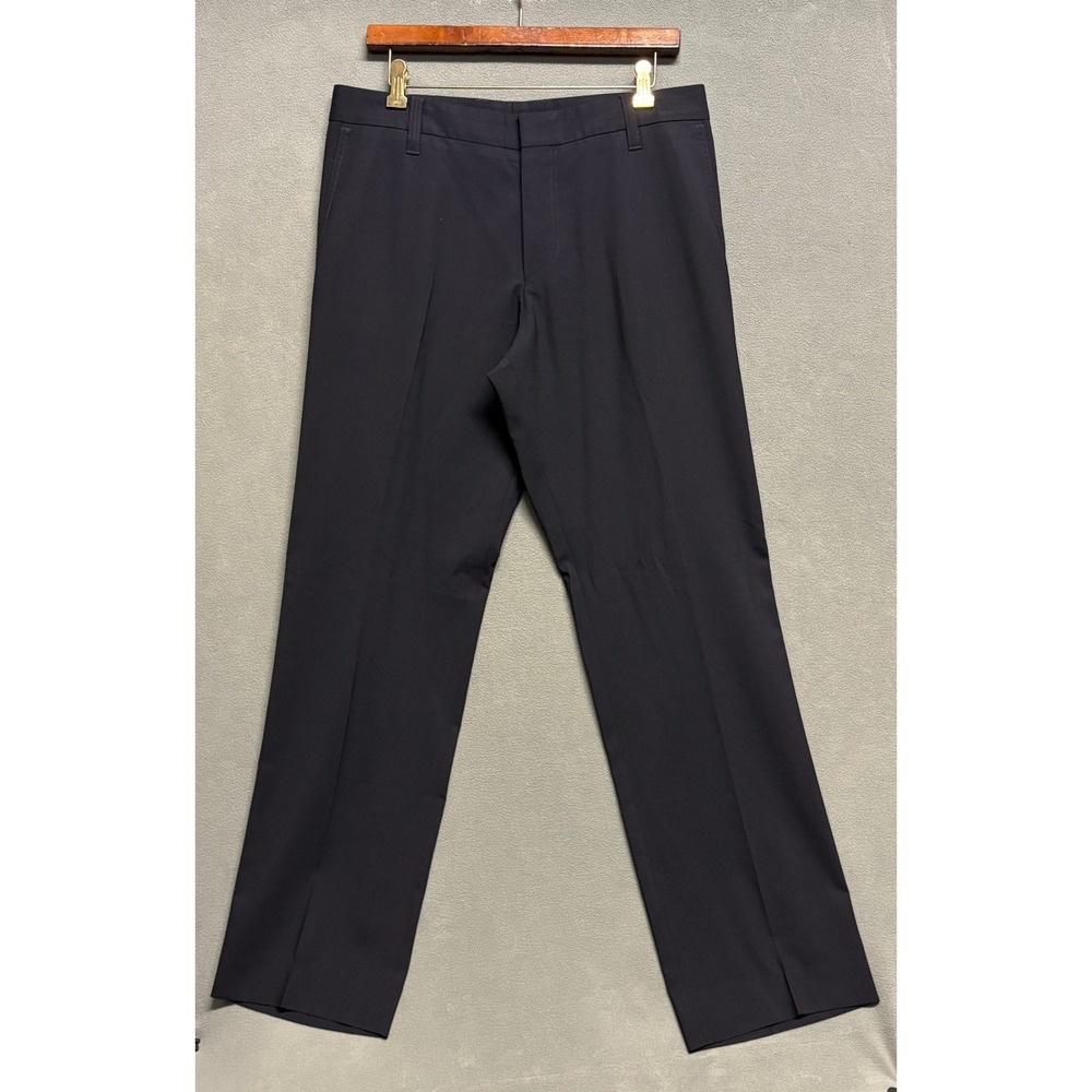 HUGO Hugo Boss Halmex Dress Pants 34R Navy‎ Blue Excellent Wool Blend Mens